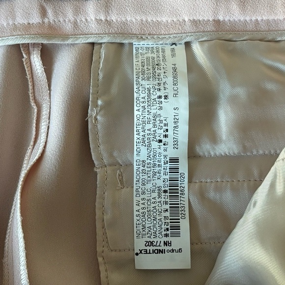 Zara Sz S Blogger’s Favourite Pastel Pink Trousers With Ruffles EUC - Picture 8 of 14